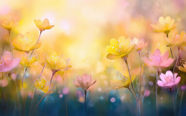 Obraz premium Abstract background with Cambodia National flower field, part 2