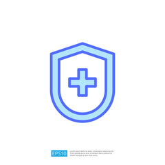 Obraz premium Health and Safety Shield Icon Representing Clean and Disinfect Measures in Medical Environment
