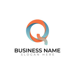 Obraz premium Q letter abstract typography creative logo design