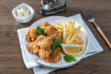 Chip Shop Food, deep fried food, battered food, fish and chips, black pudding, white pudding,...