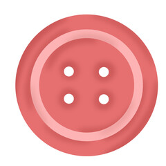 Illustration of a Button with Four Holes