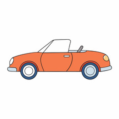 convertible car isolated on white