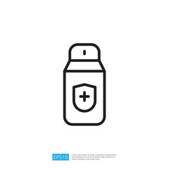 Iconic Design of a Disinfectant Liquid Bottle Highlighting Clean and Hygienic Practices for Health Safety and Effective Germ Protection