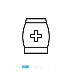 Obraz premium Icon of a Cleaning and Disinfecting Solution Container with Medical Cross Symbol Representing Health Safety and Hygiene Practices