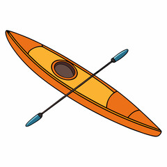 kayak isolated on white background
