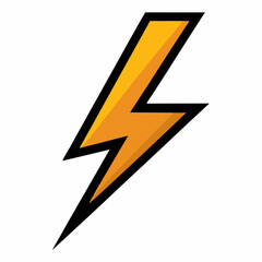 angular lightning strike with bold contrast