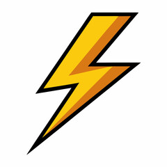 angular lightning strike with bold contrast
