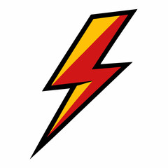 angular lightning strike with bold contrast