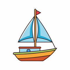 sailboat isolated on white