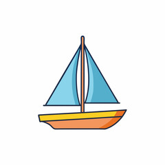 sailboat isolated on white