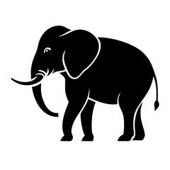 Fototapeta premium Vector of a classic elephant ideal for wildlife projects and nature themes.