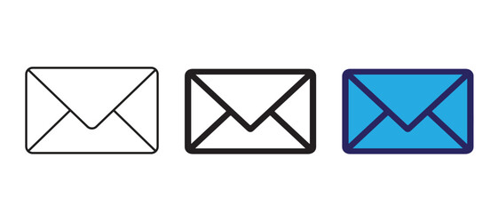 Mail and message icon vector icon illustration isolated on white background.