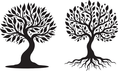 Obraz premium A drawing of a tree with the word tree on it