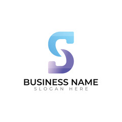 S letter abstract typography creative logo design