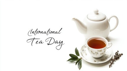 Fototapeta premium International Tea Day: A Tribute to Tea Traditions, International Tea Day Celebration - A Delightful Tea Experience 