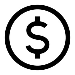 Obraz premium Coin Icon. Coin, Dollar, Currency, Money, Cash, Gold, Investment, Trade. Vector Icon Illustration