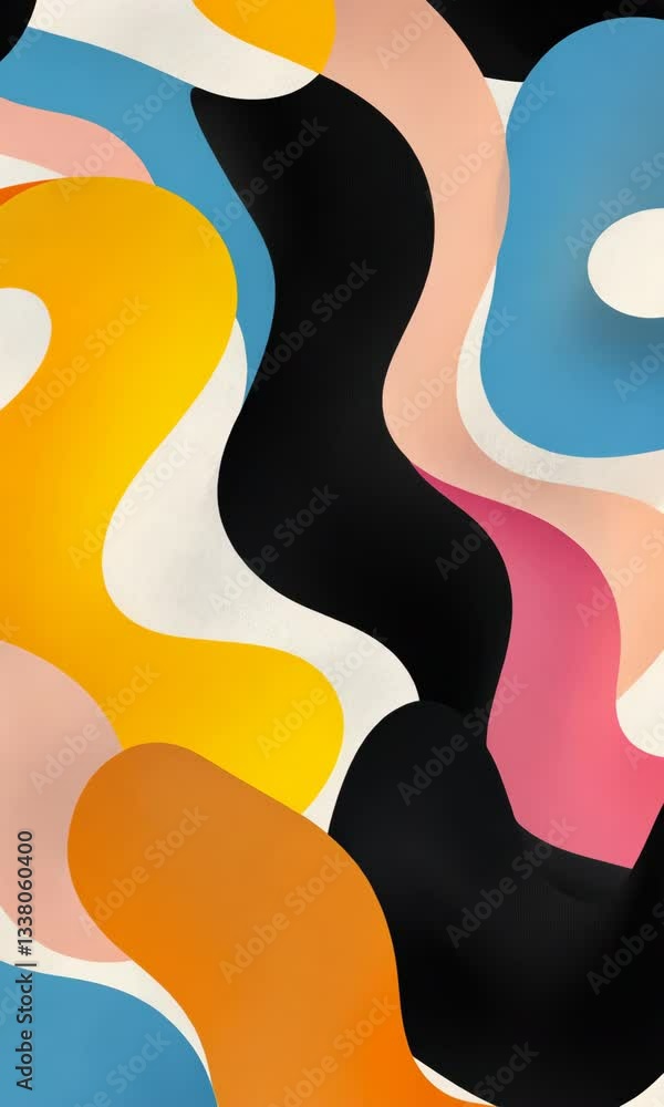 Poster a colorful, abstract design with a zebra print
