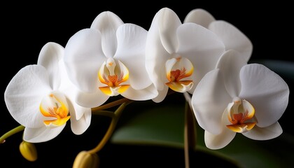 White moth orchid (Phalaenopsis amabilis (L.) Blume) closeup- 84189