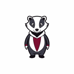vector illustration of a badger