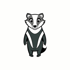vector illustration of a badger