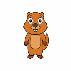 brown beaver cartoon