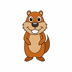 brown beaver cartoon