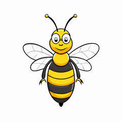 bee on white background
