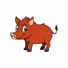 illustration of a cartoon boar