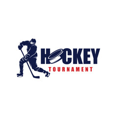Obraz premium Hockey Logo Design. Hockey Sports Tournament Logo Design Vector