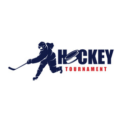 Fototapeta premium Hockey Logo Design. Hockey Sports Tournament Logo Design Vector