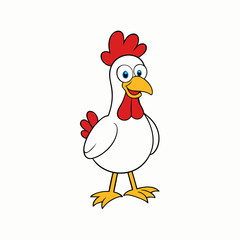 chicken cartoon vector