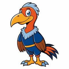 condor cartoon isolated on white