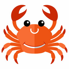 red crab on white background