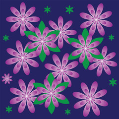 seamless pattern with flowers
