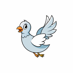 dove of peace isolated on white background
