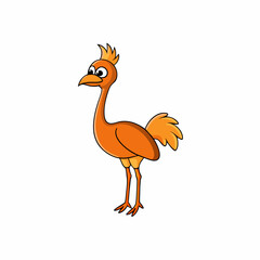 vector illustration of an emu