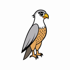 falcon cartoon isolated on white