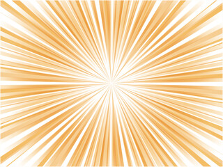 鮮やかに放射するイメージの橙色集中線背景