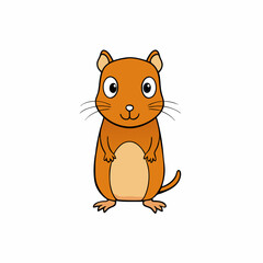 gerbil isolated on white