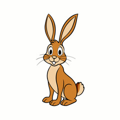 vector illustration of a hare