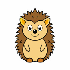 hedgehog on a white background