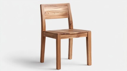 Fototapeta premium Simple wooden chair, light brown tone