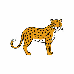 jaguar cartoon isolated on white