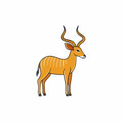 vector image of a kudu