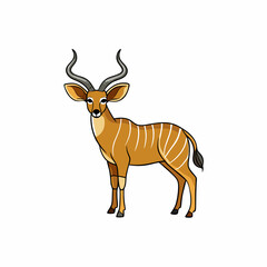 vector image of a kudu