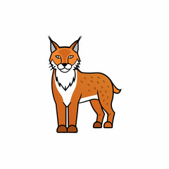 lynx cartoon vector 