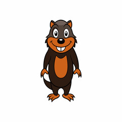mole cartoon vector illustration