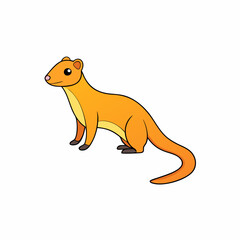 vector illustration of a mongoose