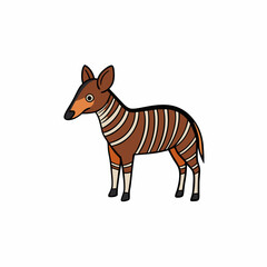 okapi isolated on white background