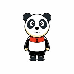 panda cartoon isolate on white